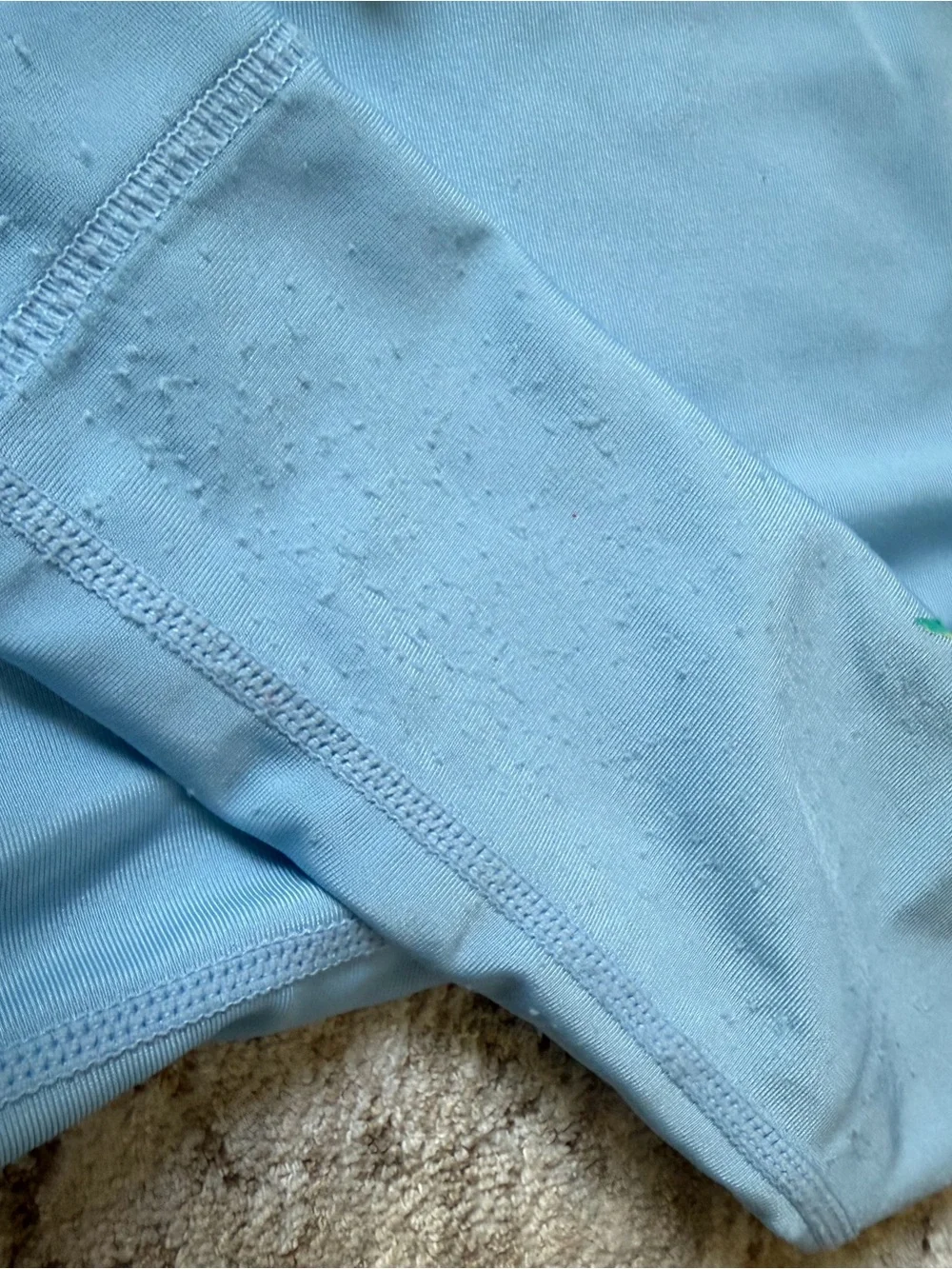 4T - Tea Collection Light Blue Rashguard Top with Tropical Palm Print